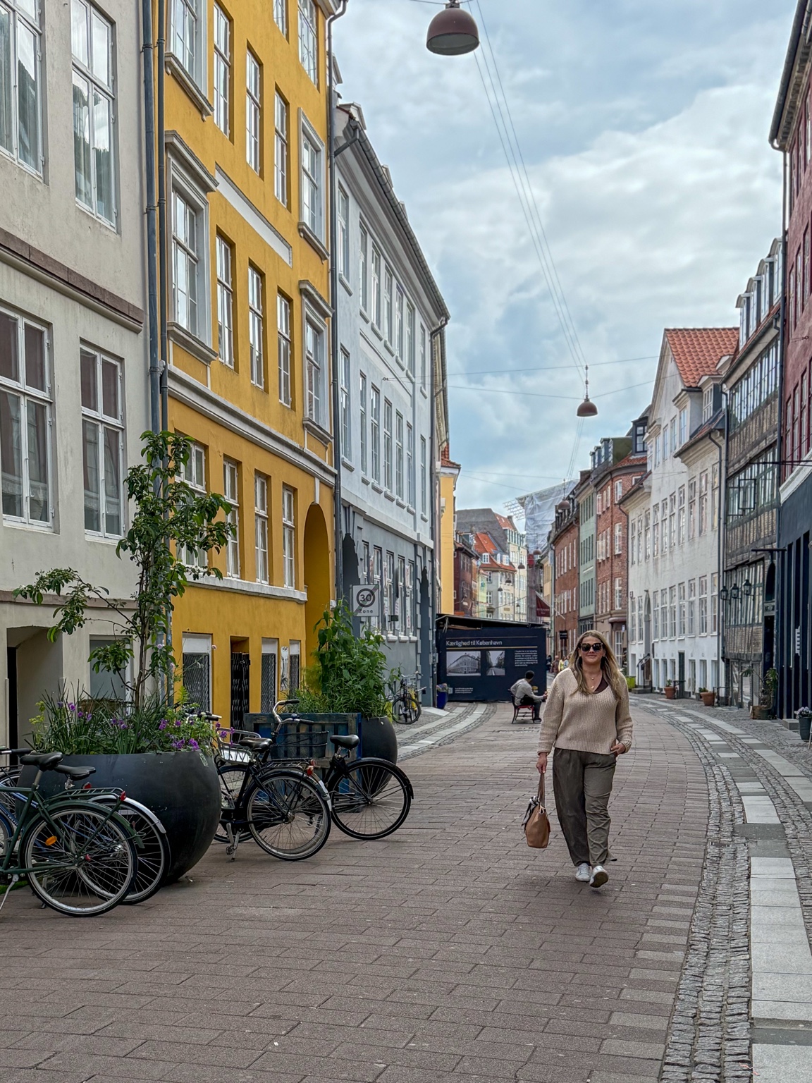 Jeni exploring a Copenhagen street